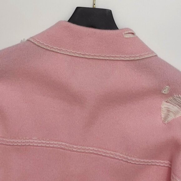 Barrie Denim fringed cashmere and cotton jacket-Light pink - Picture 14 of 14
